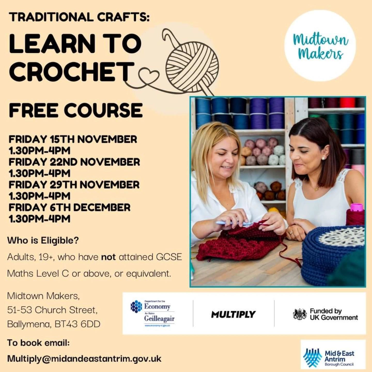 learn to crochet poster or November 2024