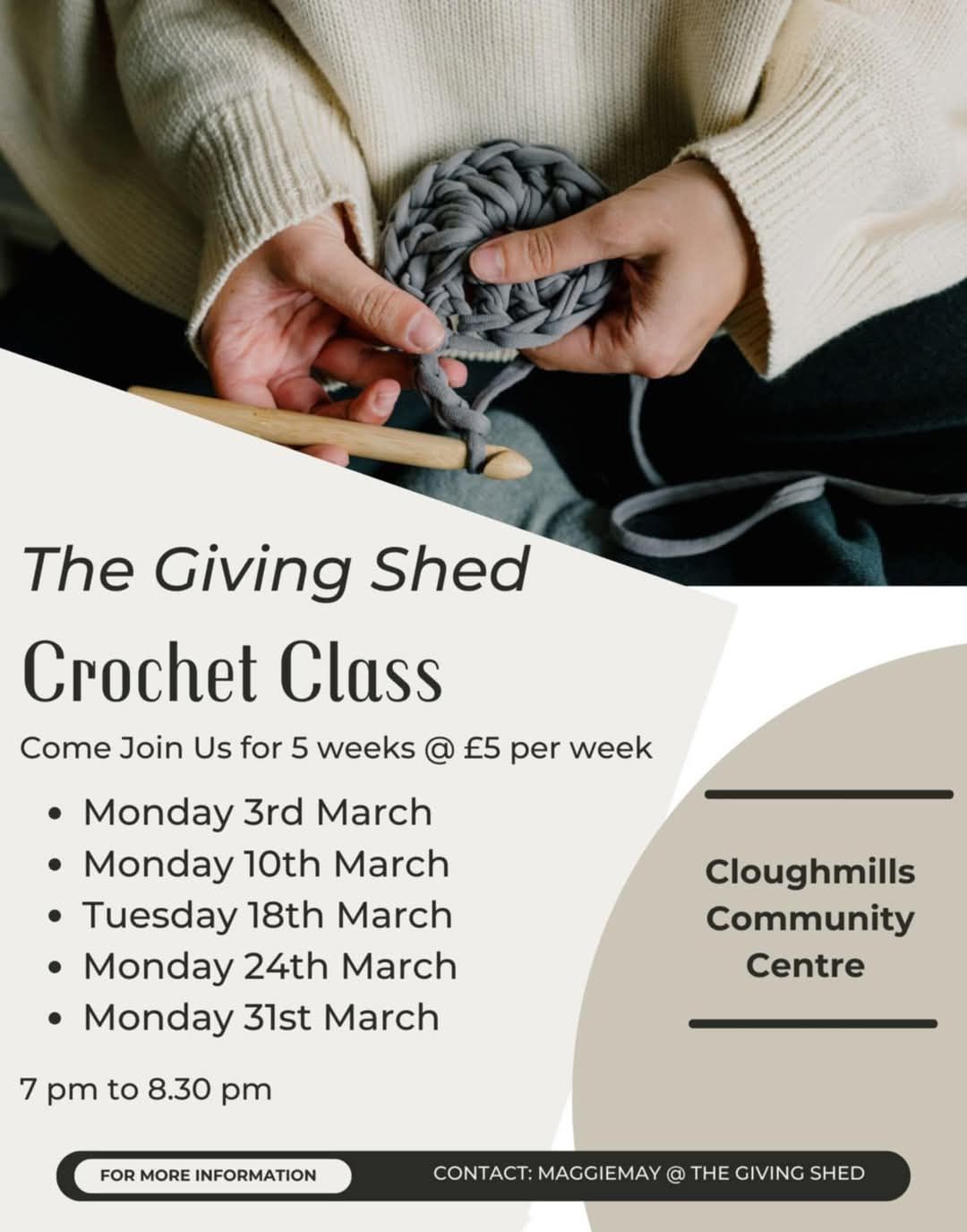 Crochet Beginners and Improvers Cloughmills.